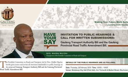Proposed Gauteng Roads and Transport Bills