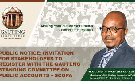 Invitation for Stakeholders to Register with the Gauteng Standing Committee on Public Accounts